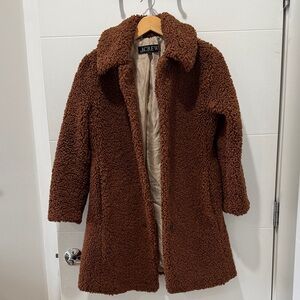 J. Crew Women's Rich Brown Teddy Jacket